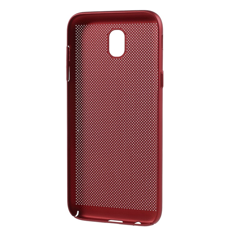 Hollow Mesh Hard PC Case for Samsung Galaxy J7 Pro (2017) / J7 (2017) EU Version - Red-3