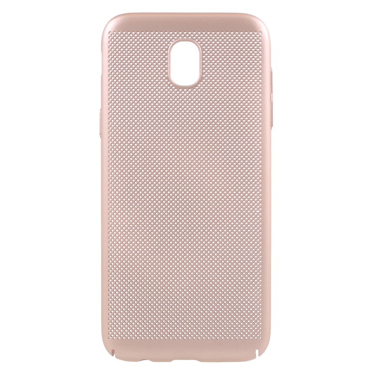 Hollow Mesh Hard Cover Case for Samsung Galaxy J7 Pro (2017) / J7 (2017) EU Version - Gold-1