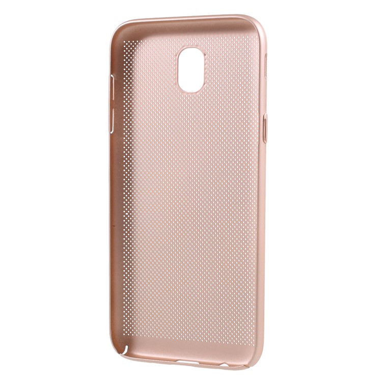 Hollow Mesh Heat Dissipation PC Cell Phone Case for Samsung Galaxy J5 Pro (2017) / J5 (2017) EU Version - Gold-3
