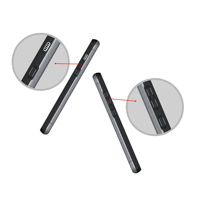 Brushed PC + TPU Hybrid Casing with Card Slot for Samsung Galaxy A8 Plus (2018) with Kickstand - Grey-13