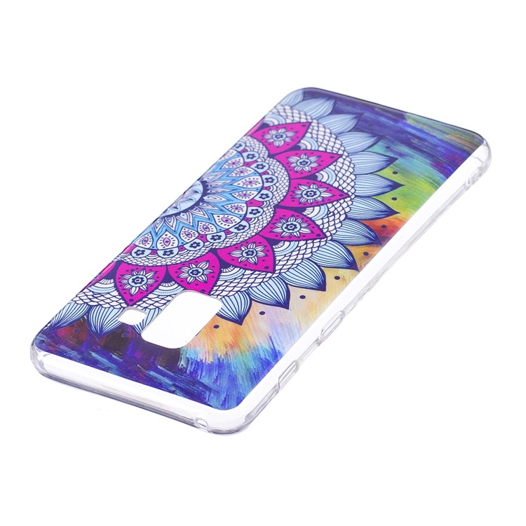 Noctilucent Pattern Printing TPU Case for Samsung Galaxy A8 (2018) - Colorized Mandala Pattern-3