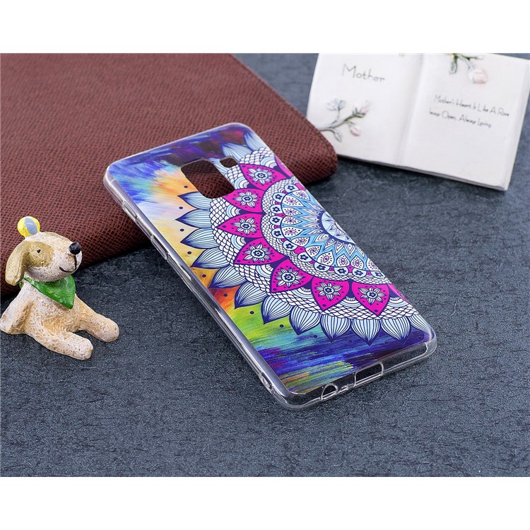 Noctilucent Pattern Printing TPU Case for Samsung Galaxy A8 (2018) - Colorized Mandala Pattern-4