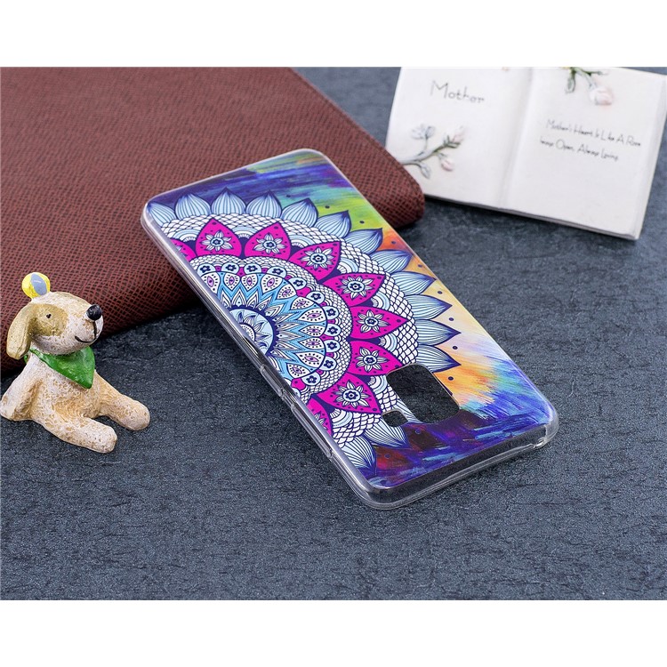 Noctilucent Pattern Printing TPU Case for Samsung Galaxy A8 (2018) - Colorized Mandala Pattern-5