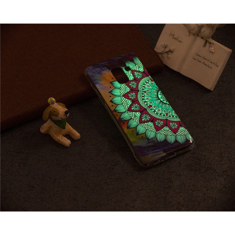 Noctilucent Pattern Printing TPU Case for Samsung Galaxy A8 (2018) - Colorized Mandala Pattern-6