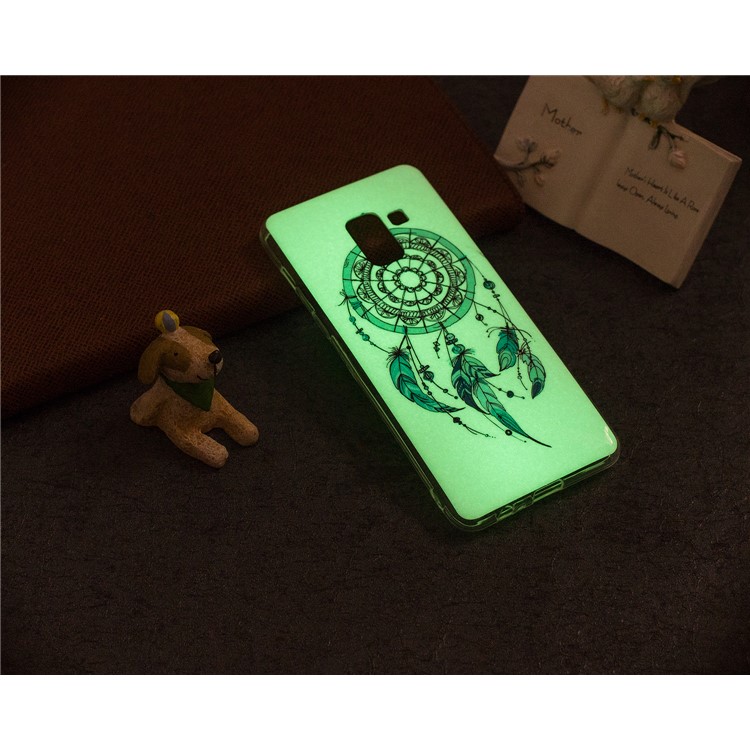 Luminous Glow Pattern Printing TPU Mobile Phone Cover for Samsung Galaxy A8 (2018) - Dream Catcher-6