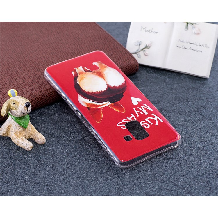 Luminous Glow Pattern Printing TPU Back Phone Shell for Samsung Galaxy A8 (2018) - Corgi Butt-5