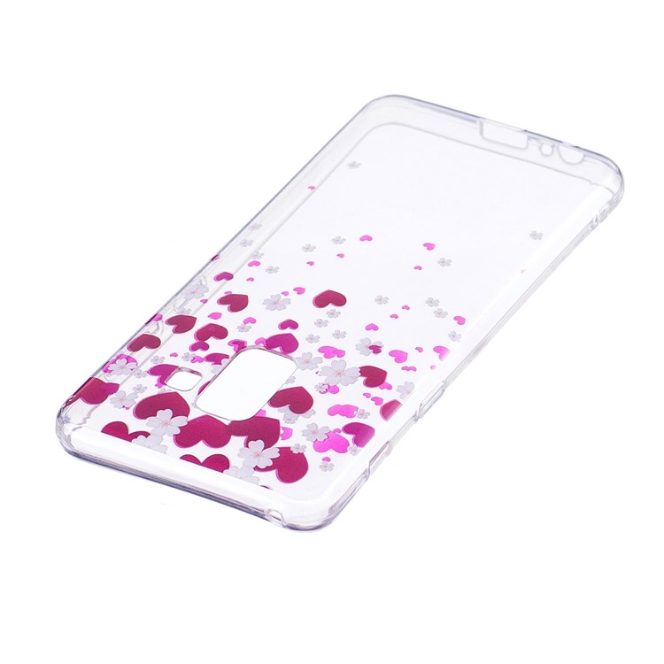 Pattern Printing TPU Back Case for Samsung Galaxy A8 (2018) - Hearts Pattern-3