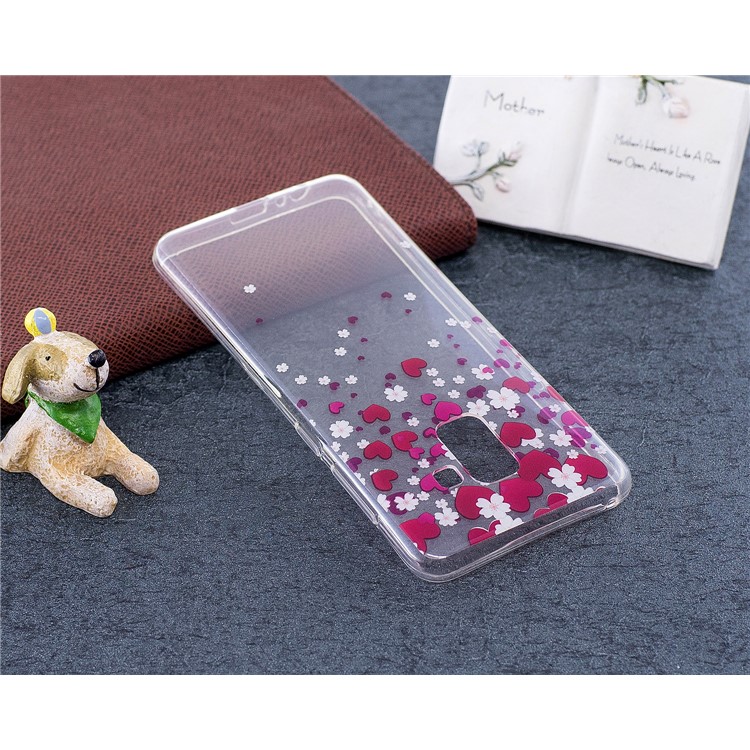 Pattern Printing TPU Back Case for Samsung Galaxy A8 (2018) - Hearts Pattern-5