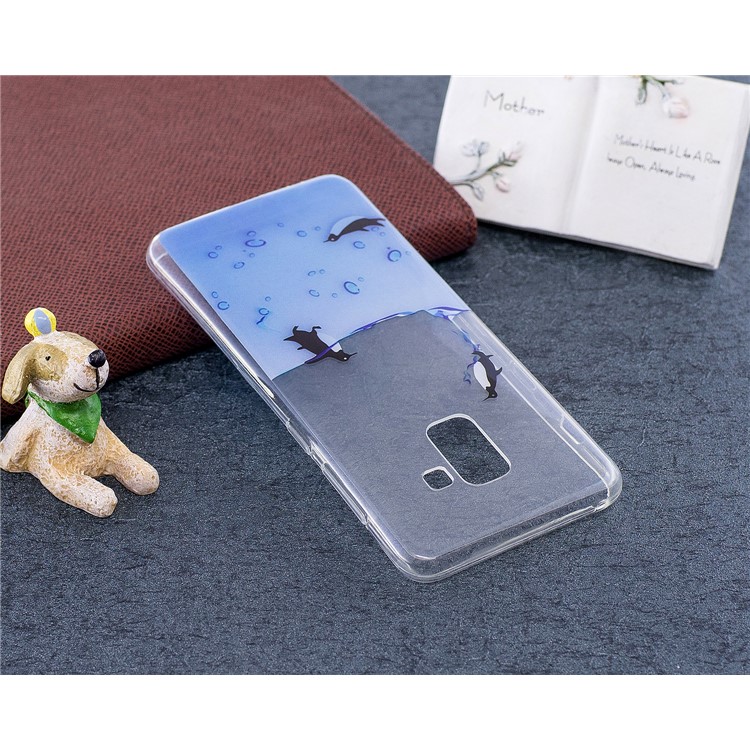 Pattern Printing TPU Gel Case for Samsung Galaxy A8 (2018) - Penguin Pattern-5