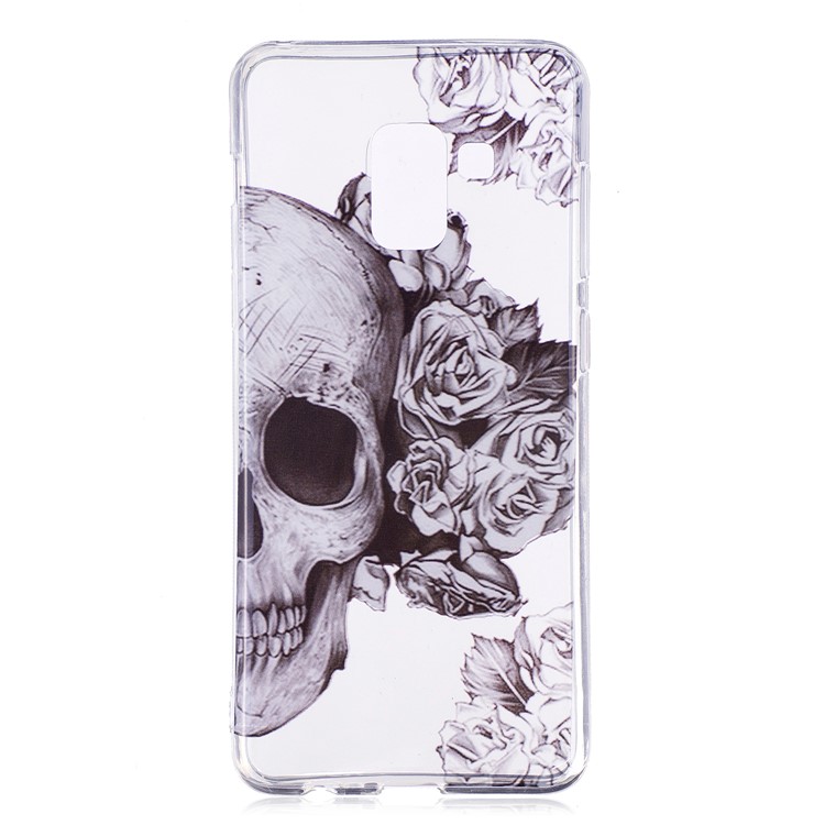 Pattern Printing TPU Protection Case for Samsung Galaxy A8 (2018) - Skull Pattern-1