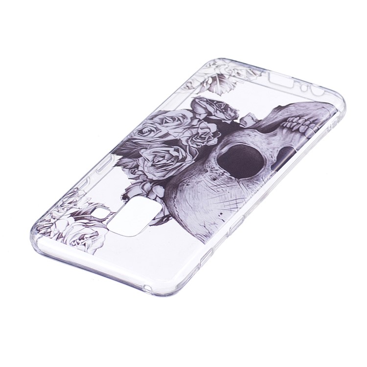 Pattern Printing TPU Protection Case for Samsung Galaxy A8 (2018) - Skull Pattern-3