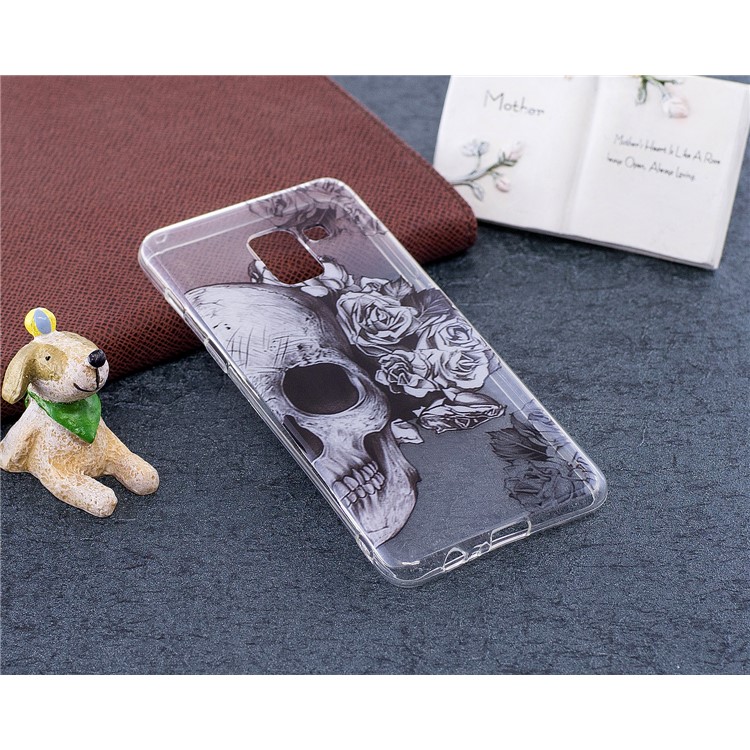 Pattern Printing TPU Protection Case for Samsung Galaxy A8 (2018) - Skull Pattern-4