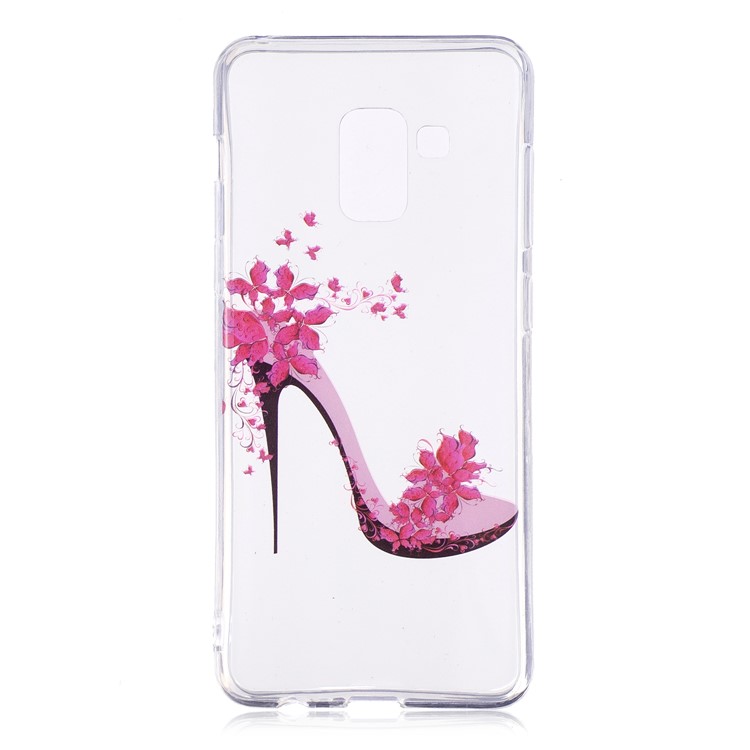 Pattern Printing TPU Cover Case for Samsung Galaxy A8 (2018) - High-heeled Shoe-1