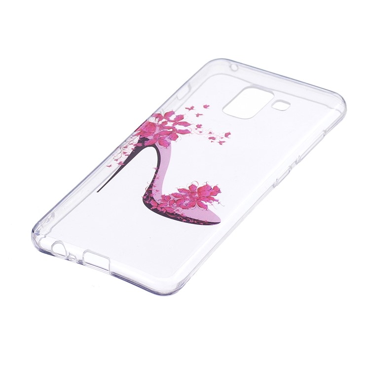Pattern Printing TPU Cover Case for Samsung Galaxy A8 (2018) - High-heeled Shoe-2