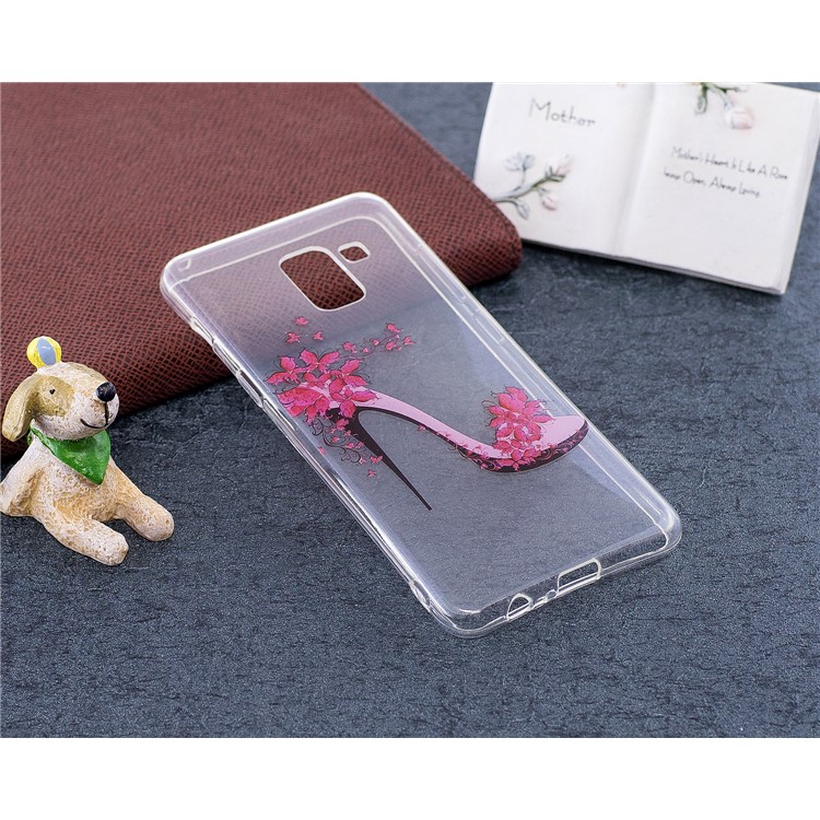 Pattern Printing TPU Cover Case for Samsung Galaxy A8 (2018) - High-heeled Shoe-4