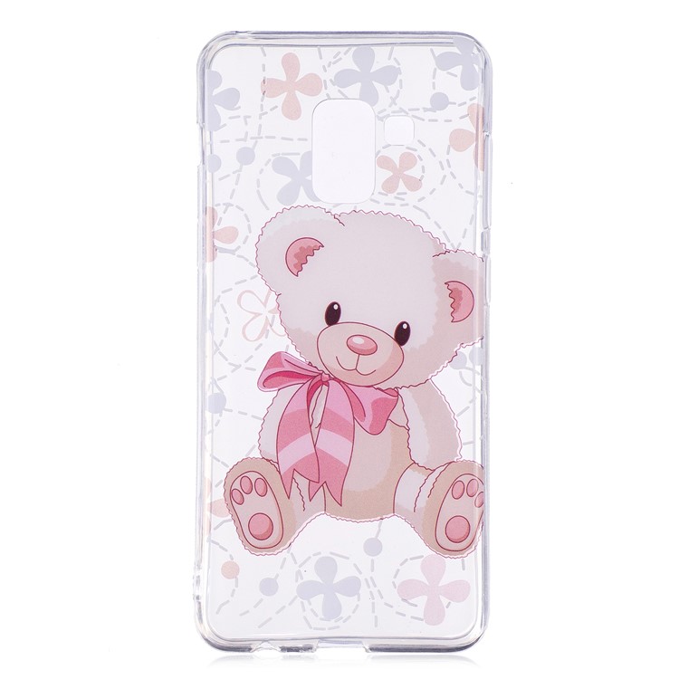 Pattern Printing TPU Protective Case for Samsung Galaxy A8 (2018) - Bear Pattern-1
