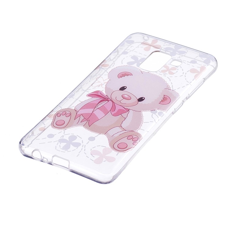 Pattern Printing TPU Protective Case for Samsung Galaxy A8 (2018) - Bear Pattern-2