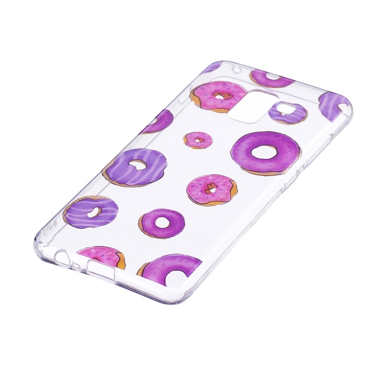Pattern Printing TPU Shell Cover Case for Samsung Galaxy A8 (2018) - Doughnut Pattern-2