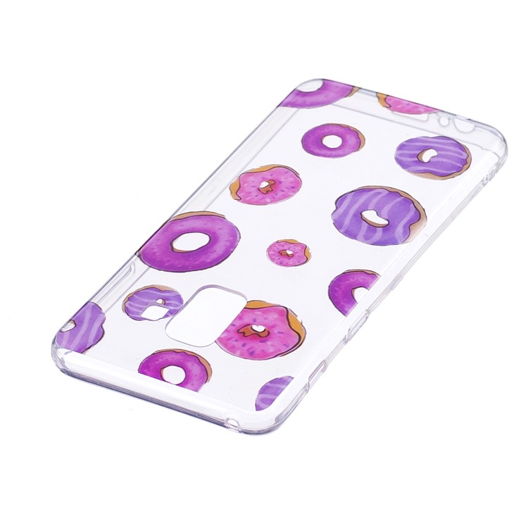 Pattern Printing TPU Shell Cover Case for Samsung Galaxy A8 (2018) - Doughnut Pattern-3
