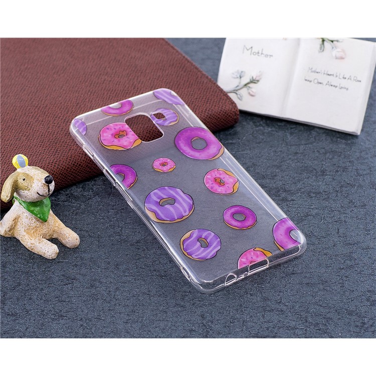 Pattern Printing TPU Shell Cover Case for Samsung Galaxy A8 (2018) - Doughnut Pattern-4