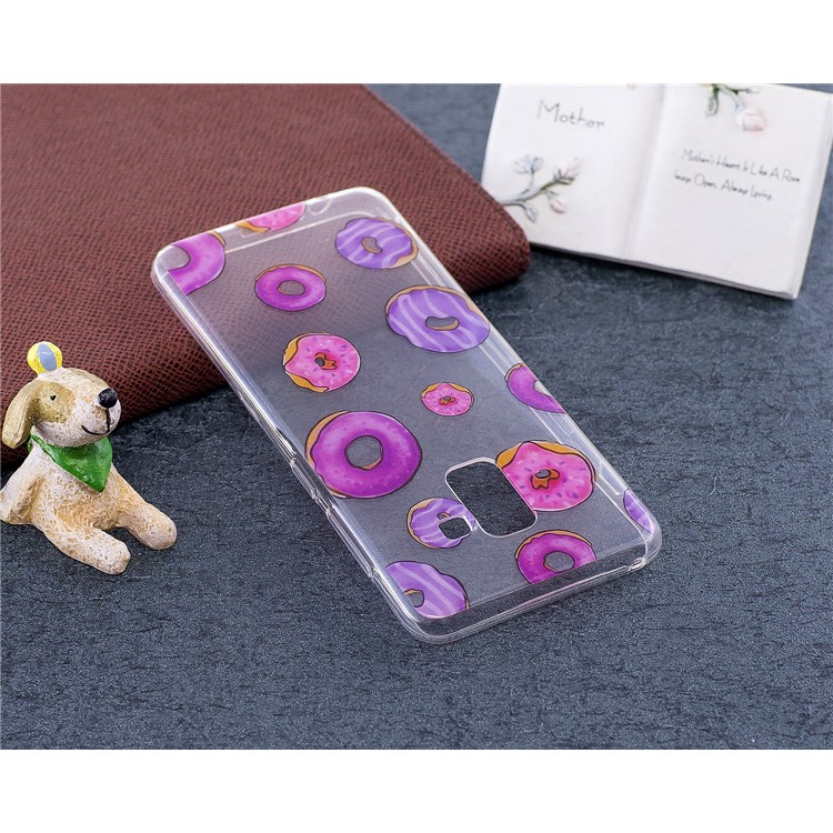 Pattern Printing TPU Shell Cover Case for Samsung Galaxy A8 (2018) - Doughnut Pattern-5