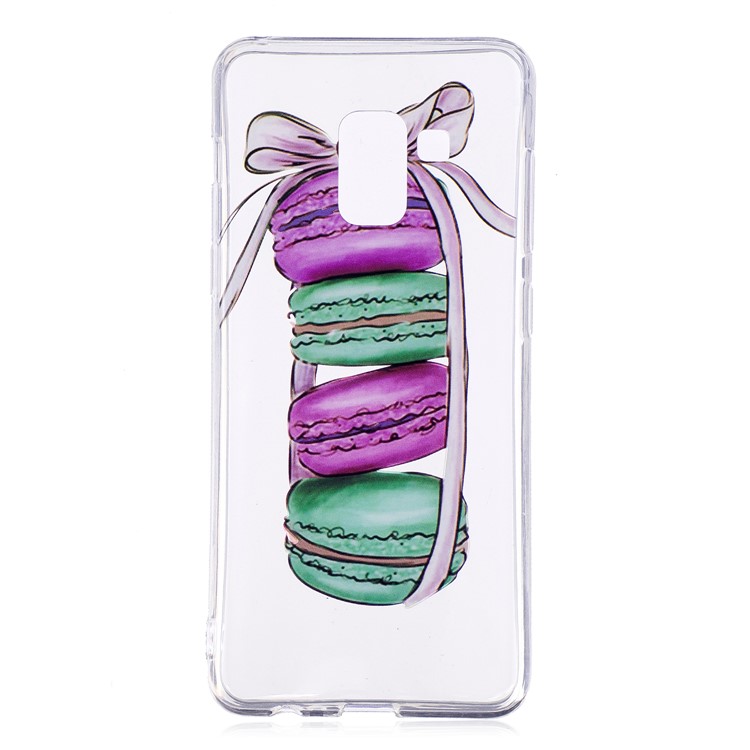 Pattern Printing TPU Soft Case for Samsung Galaxy A8 (2018) - Macaroon Pattern-1