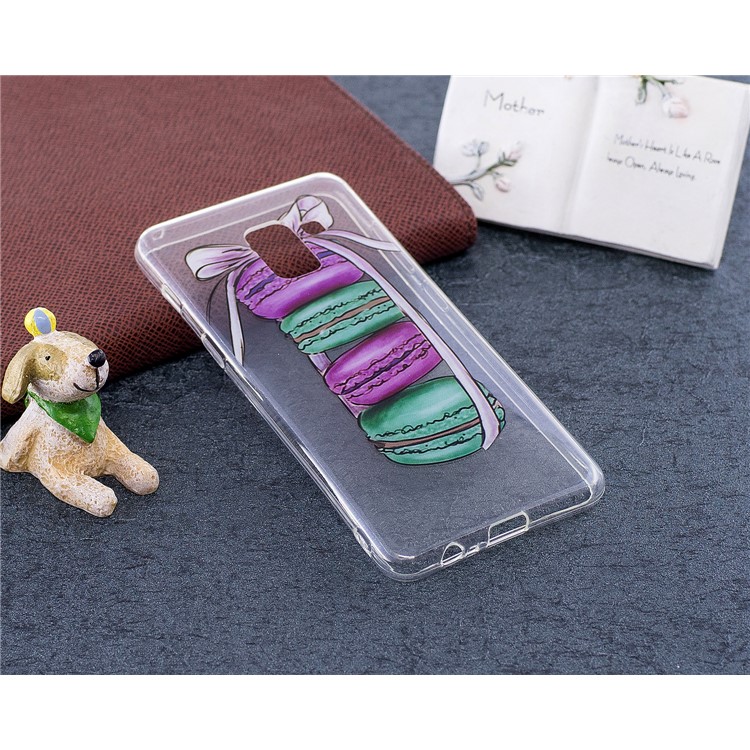 Pattern Printing TPU Soft Case for Samsung Galaxy A8 (2018) - Macaroon Pattern-4