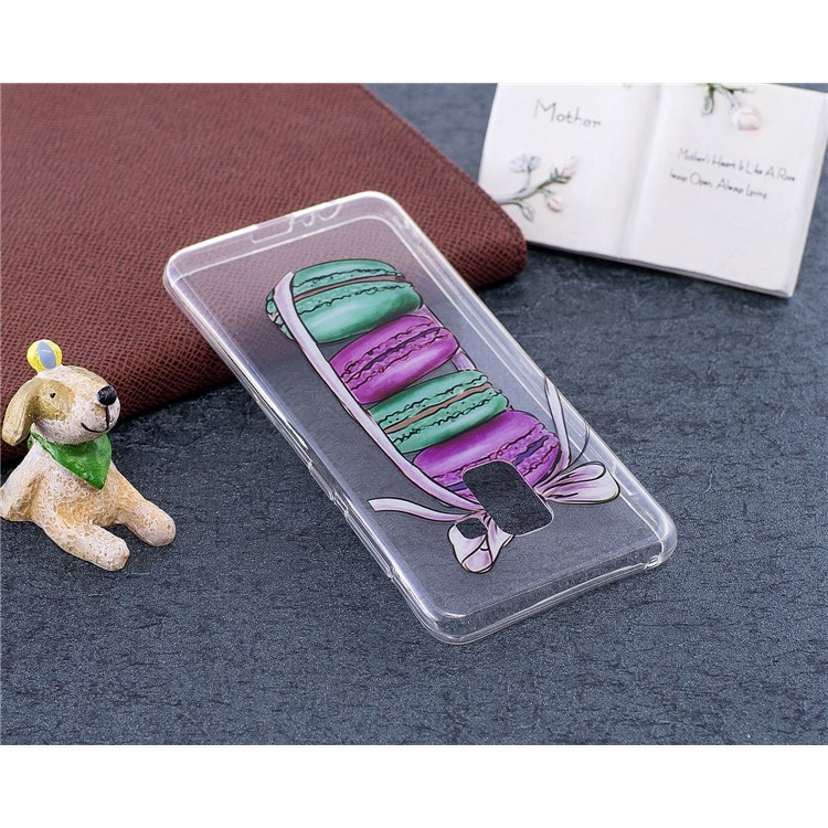 Pattern Printing TPU Soft Case for Samsung Galaxy A8 (2018) - Macaroon Pattern-5