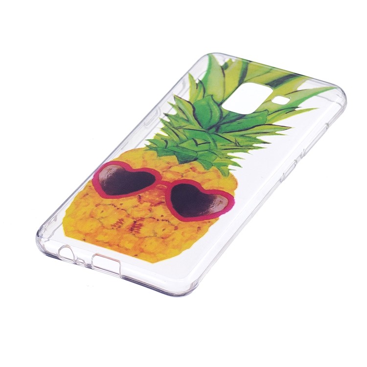 Pattern Printing TPU Flexible Case for Samsung Galaxy A8 (2018) - Pineapple Pattern-2