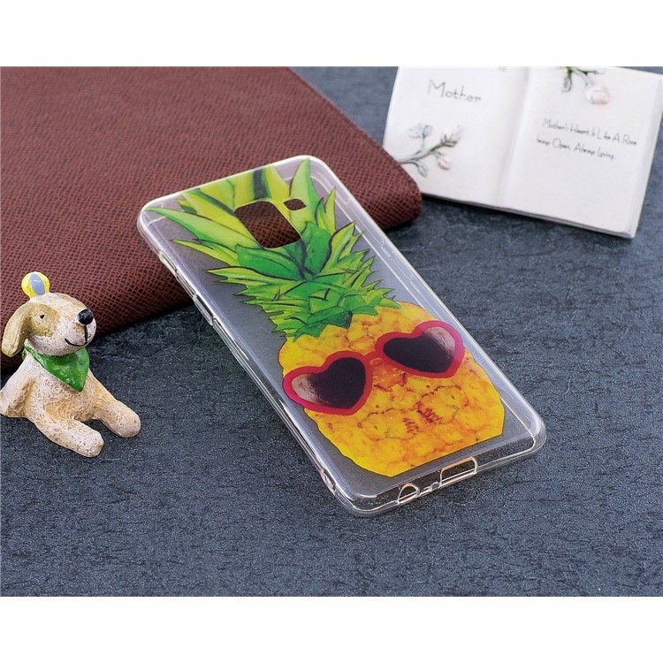 Pattern Printing TPU Flexible Case for Samsung Galaxy A8 (2018) - Pineapple Pattern-4