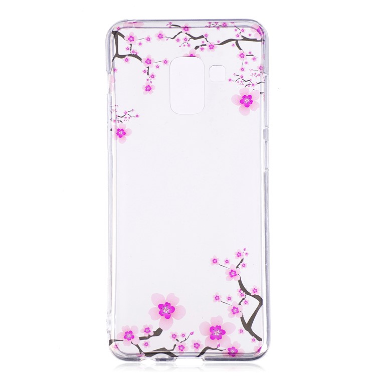 Pattern Printing TPU Case Shell Cover for Samsung Galaxy A8 (2018) - Vivid Flowers-1