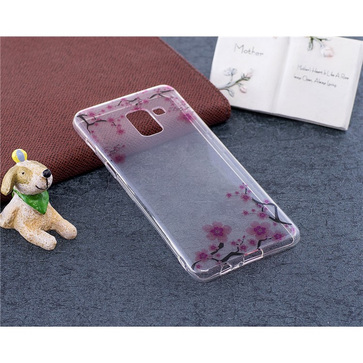 Pattern Printing TPU Case Shell Cover for Samsung Galaxy A8 (2018) - Vivid Flowers-4