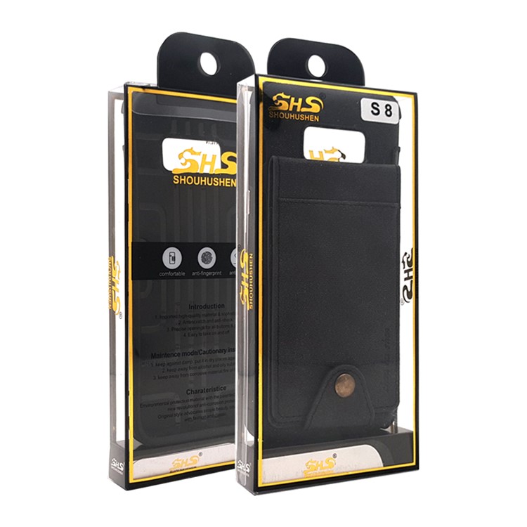 SHOUHUSHEN Leather Coated Vertical Flip PC TPU Hybrid Casing with Card Slots for Samsung Galaxy S8 SM-G950 - Khaki-3