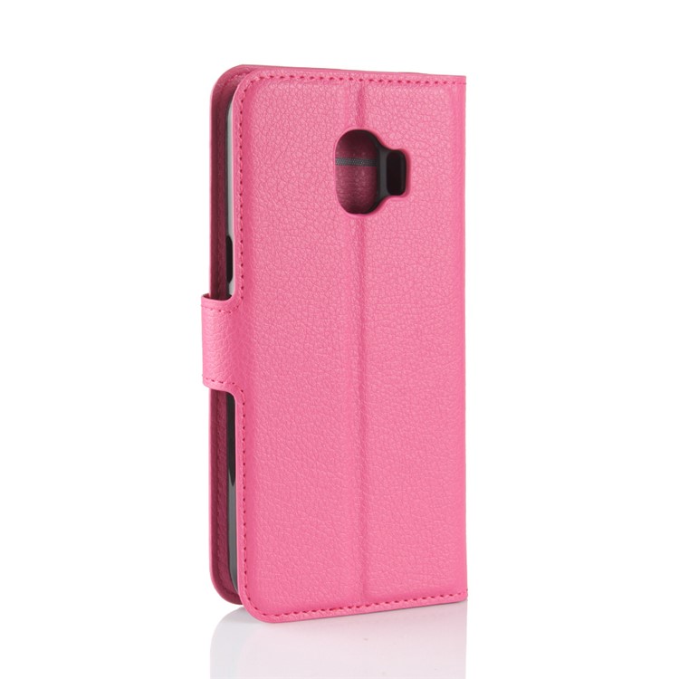 Litchi Texture Wallet Stand Leather Mobile Case for Samsung Galaxy J2 Pro 2018 - Rose-6