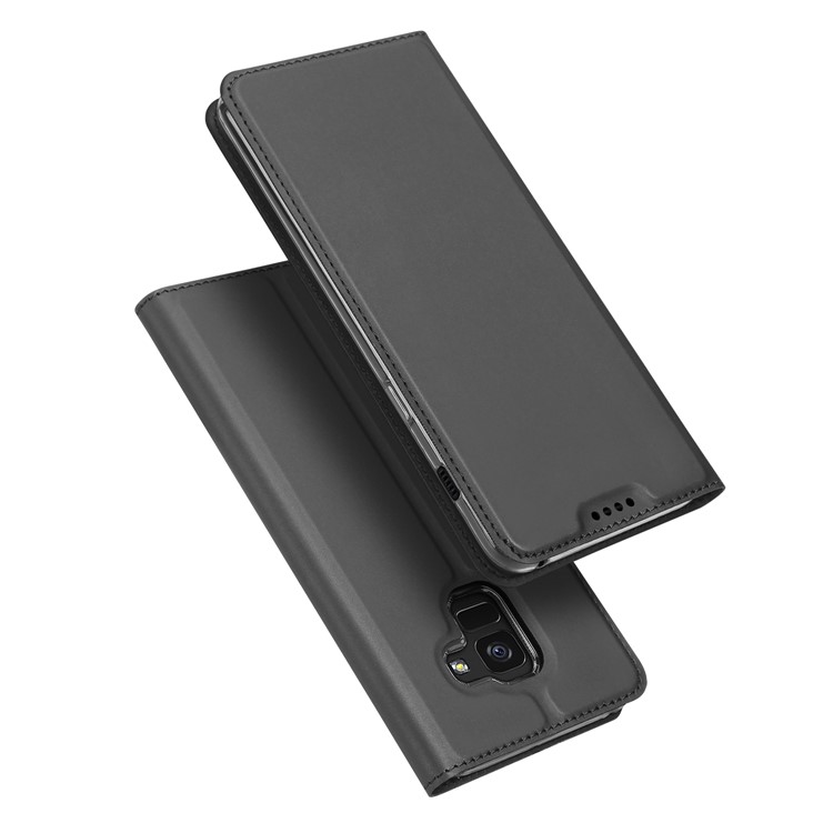 

DUX DUCIS Skin Pro Series Leather Card Holder Case for Samsung Galaxy A8 (2018) - Grey, Galaxy A8 (2018)