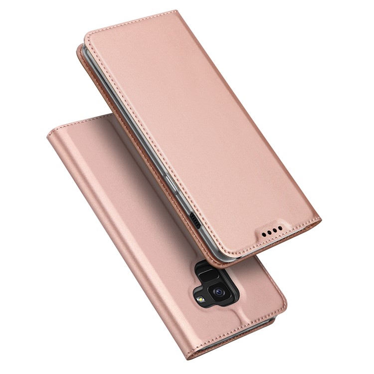 

DUX DUCIS Skin Pro Series Leather Stand Case for Samsung Galaxy A8+ (2018) - Rose Gold