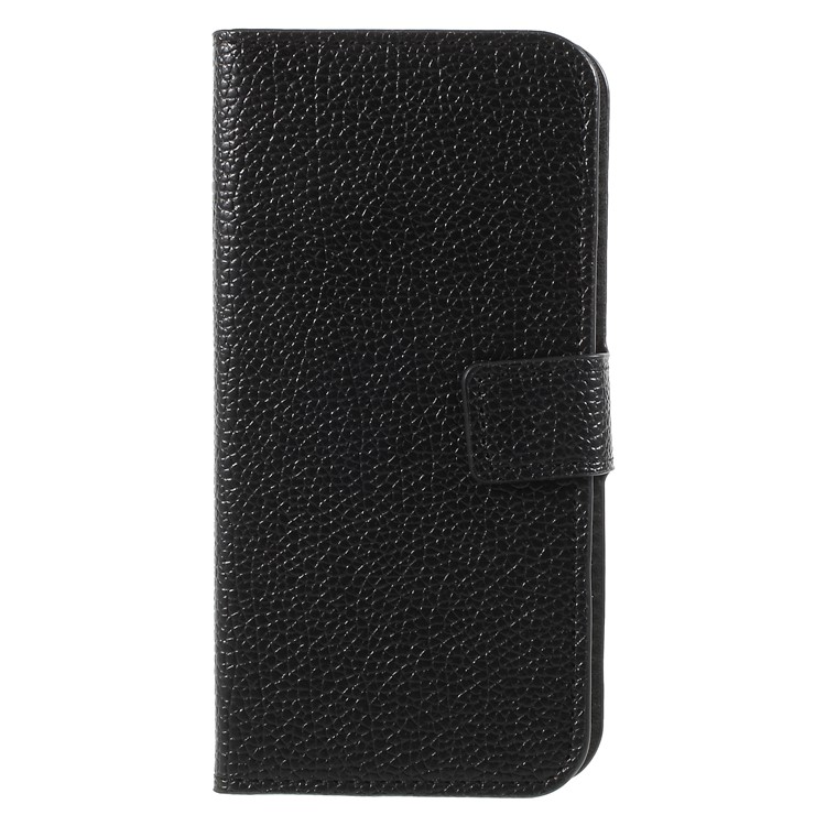 Litchi Skin Leather Wallet Case for Samsung Galaxy J2 Pro 2018 - Black-3