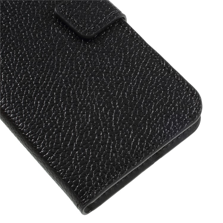 Litchi Skin Leather Wallet Case for Samsung Galaxy J2 Pro 2018 - Black-7