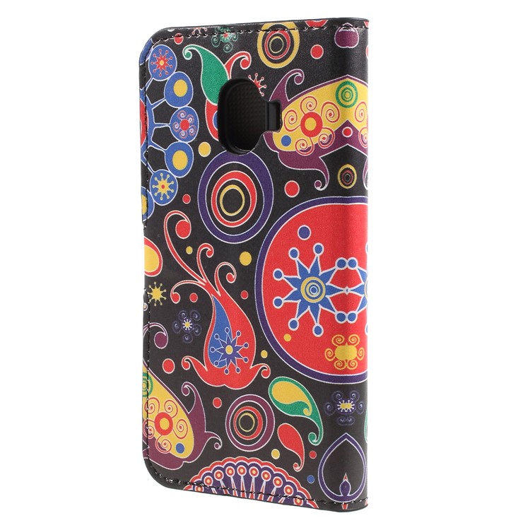 For Samsung Galaxy J2 Pro 2018 Wallet PU Leather Stand Mobile Phone Case - Abstract Pattern-2
