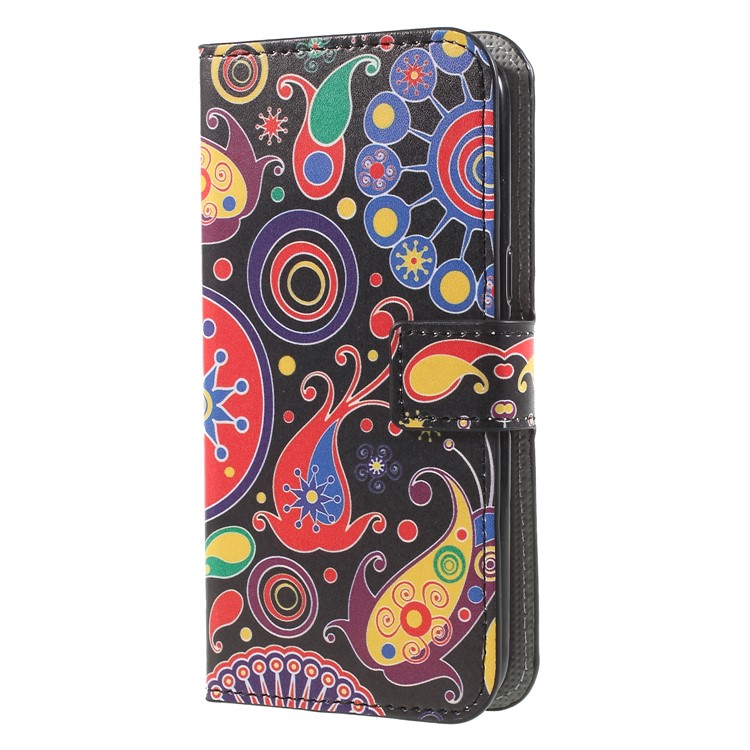 For Samsung Galaxy J2 Pro 2018 Wallet PU Leather Stand Mobile Phone Case - Abstract Pattern-3
