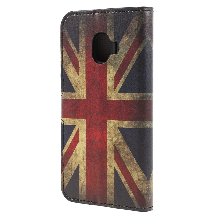 For Samsung Galaxy J2 Pro 2018 Wallet PU Leather Stand Mobile Phone Casing Cover - Flag of British-2