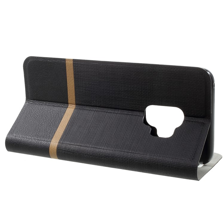 Cross Pattern Leather Card Holder Phone Case (Built-in Steel Sheet) for Samsung Galaxy S9 - Black-4