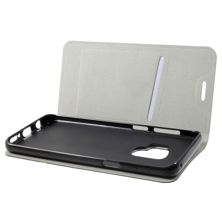 Cross Pattern Leather Card Holder Phone Case (Built-in Steel Sheet) for Samsung Galaxy S9 - Black-5
