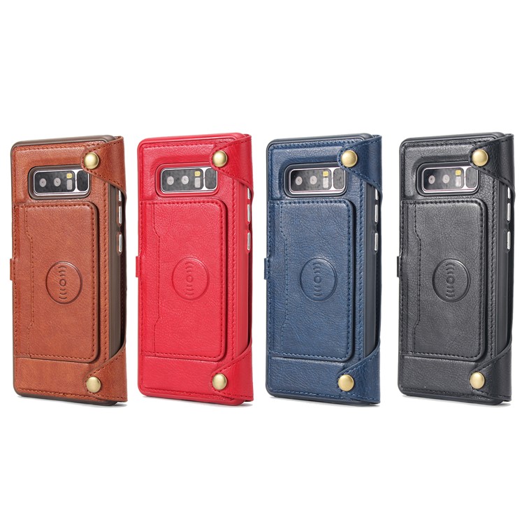 2-in-1 Zipper Pocket Leather Wallet Case + Detachable TPU Cover for Samsung Galaxy Note 8 N950 - Black-7