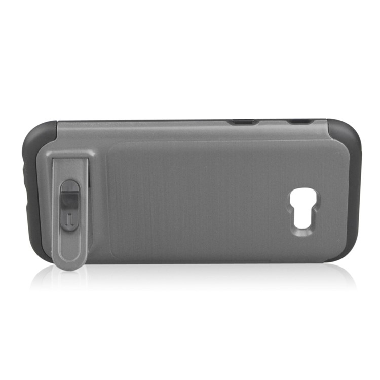 ANGIBABE Brushed Kickstand TPU+PC Combo Phone Case for Samsung Galaxy A5 (2017) A520F - Light Grey-7
