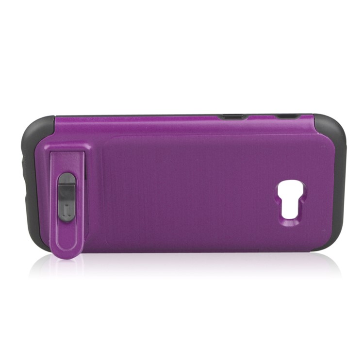 ANGIBABE Brushed Kickstand TPU+PC Mobile Casing for Samsung Galaxy A5 (2017) A520F - Light Purple-4