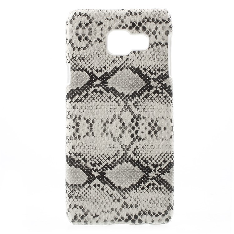 Snake Texture PU Leather Skin Hard Back Case for Samsung Galaxy A3 SM-A310F (2016) - White-1