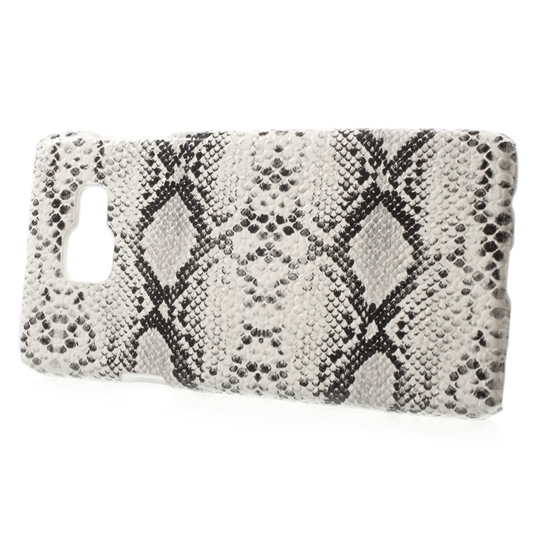Snake Texture PU Leather Skin Hard Back Case for Samsung Galaxy A3 SM-A310F (2016) - White-2