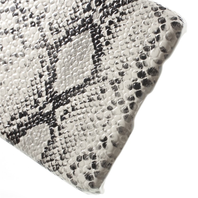 Snake Texture PU Leather Skin Hard Back Case for Samsung Galaxy A3 SM-A310F (2016) - White-4