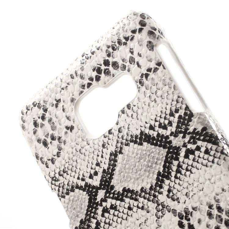 Snake Texture PU Leather Skin Hard Back Case for Samsung Galaxy A3 SM-A310F (2016) - White-5